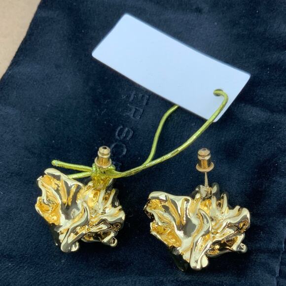 Amber Sceats 24K Gold Plated Reese Earrings NWT $229 MSRP - Picture 6 of 10